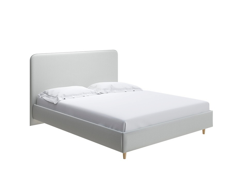 Кровать Mia 180x200 Ткань: Рогожка Тетра Имбирь - Стильная кровать со встроенным основанием