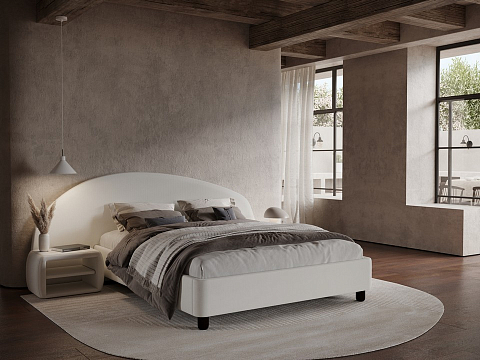 Кровать без основания Sten Bro Left - Мягкая кровать с округлым изголовьем на левую сторону