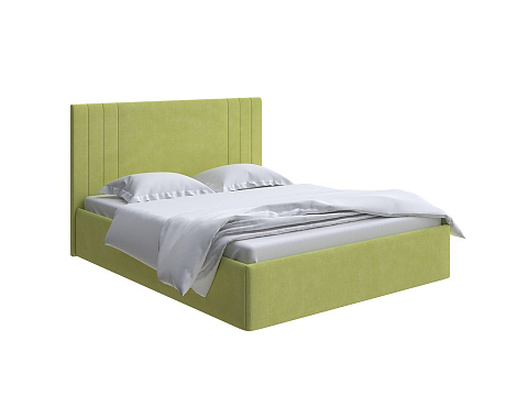 Зеленая кровать Liberty - Аккуратная мягкая кровать в обивке из мебельной ткани