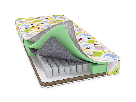 Матрас ППУ Baby Comfort - Детский матрас на независимом пружинном блоке с разной жесткостью сторон.