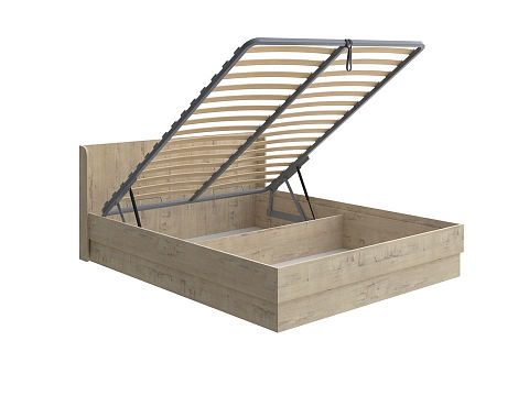 Кровать Кинг Сайз Practica с подъемным механизмом - Кровать из ЛДСП с подъемным механизмом в минималистичном дизайне
